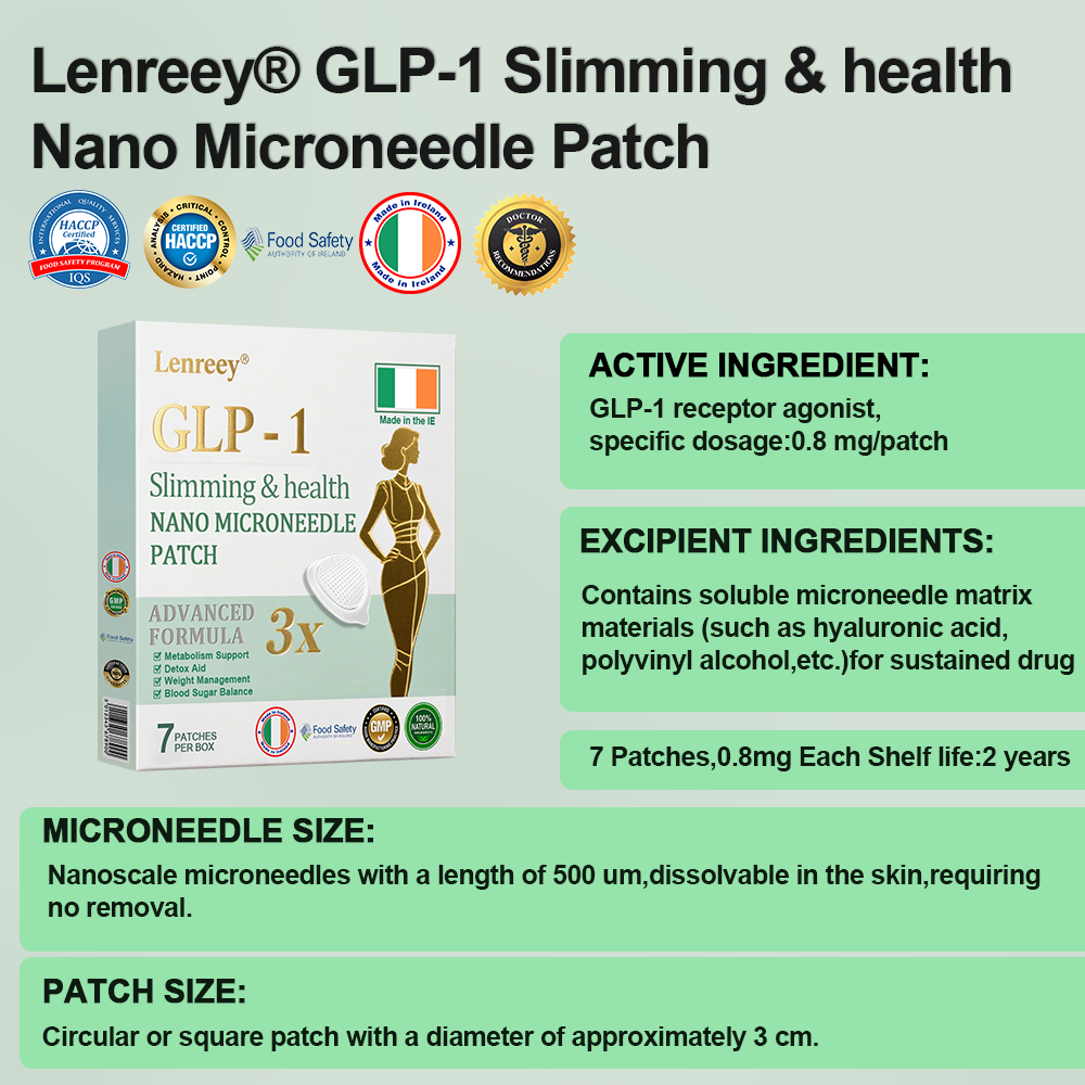 Clinically Proven|Official Store |Lenreey® NIDDK-Tirzepatide Slimming & health NANO MICRONEEDLE PATCH with Collagen & Matrixyl 3000丨Targets Obesity, Loose Skin, High Blood Pressure, Diabetes, Fatty Liver, Joint Pain, and More🌞