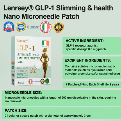 Clinically Proven|Official Store |Lenreey® NIDDK-Tirzepatide Slimming & health NANO MICRONEEDLE PATCH with Collagen & Matrixyl 3000丨Targets Obesity, Loose Skin, High Blood Pressure, Diabetes, Fatty Liver, Joint Pain, and More🌞